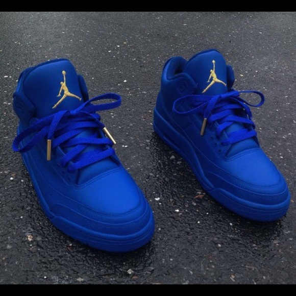 blue gold jordans